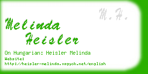 melinda heisler business card